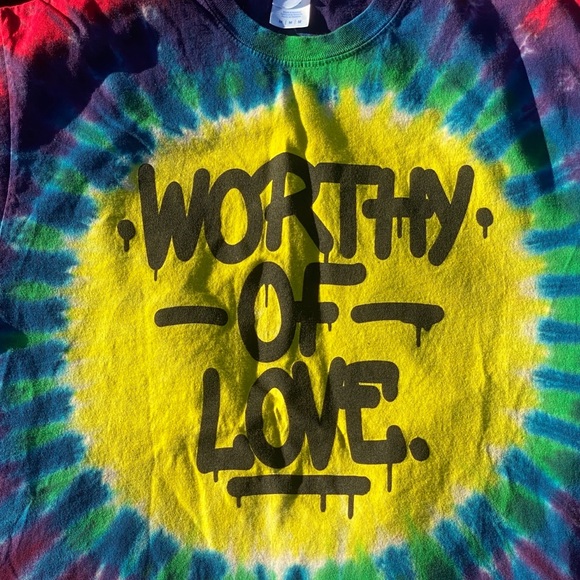 Worthy of Love Men’s Tie-dye T-shirt - Picture 2 of 4